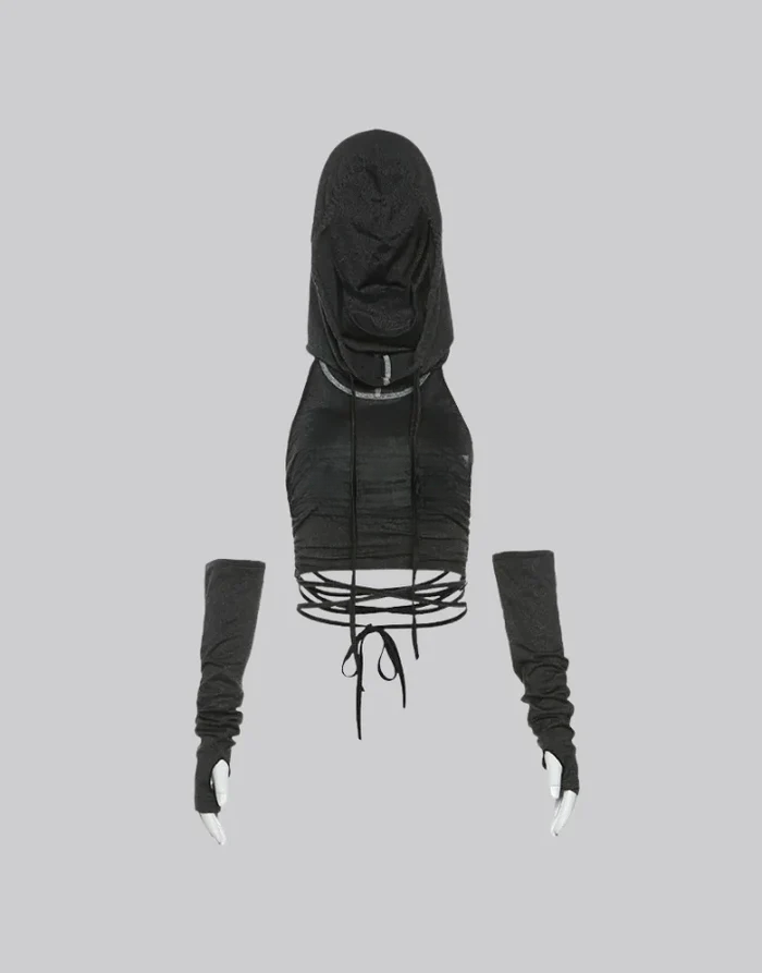 Techwear Cyberpunk Crop Top