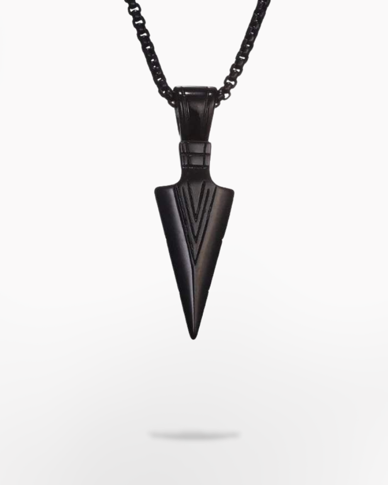 Techwear Black Arrowhead Necklace