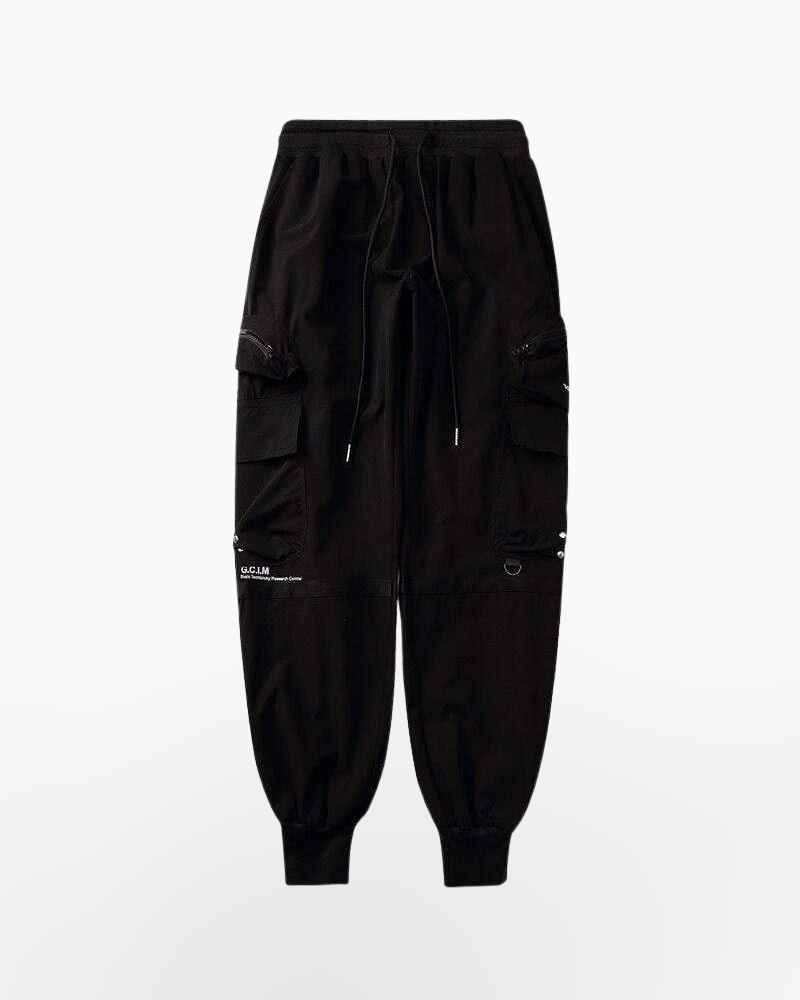 Techwear Black baggy joggers