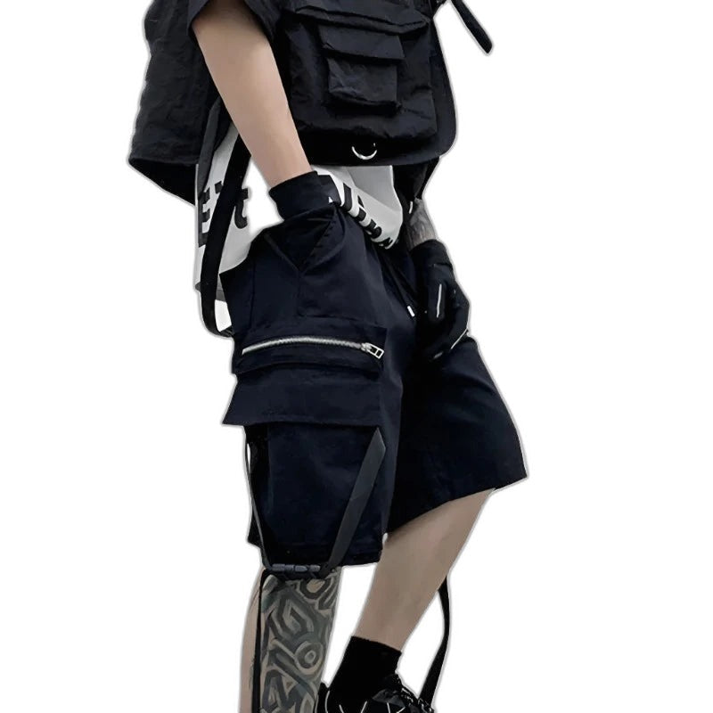 Black Cargo Shorts Men