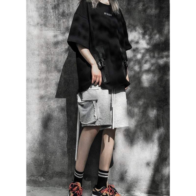Techwear Black Shirt with Pockets