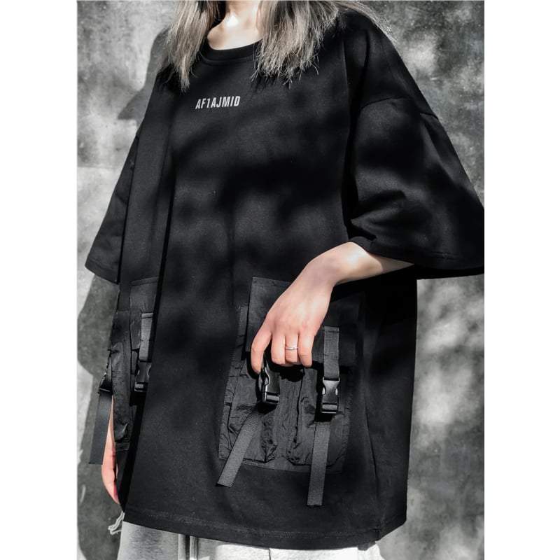 Techwear Black Shirt with Pockets