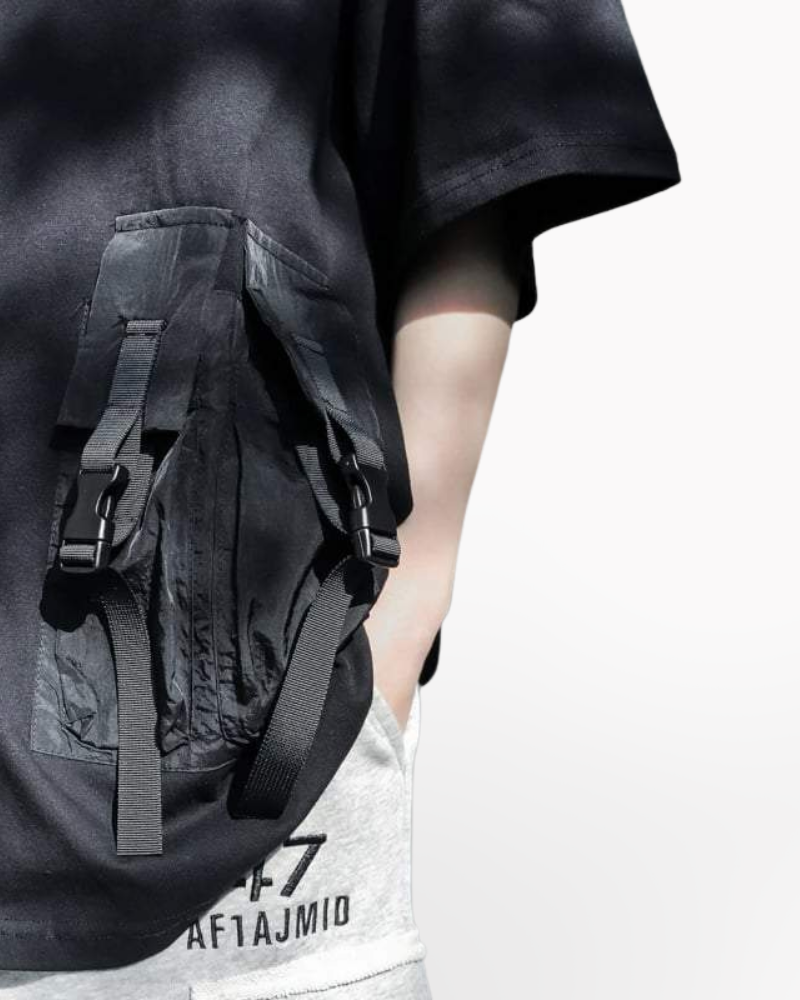 Techwear Black Shirt with Pockets