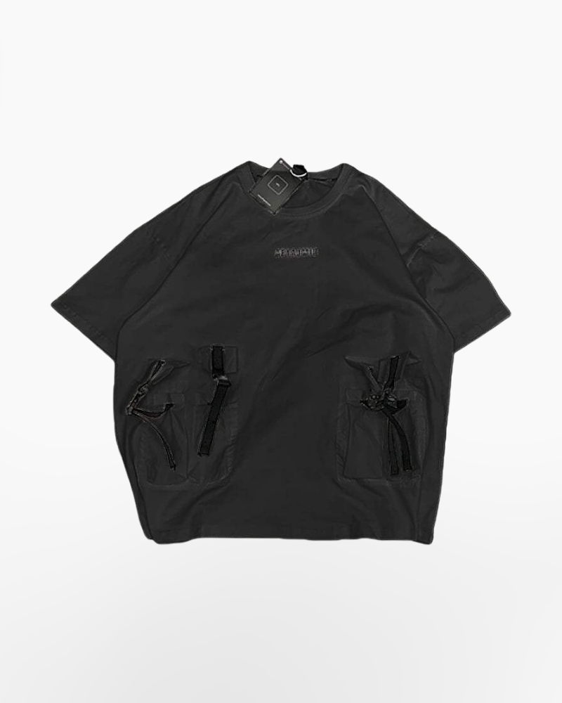 Techwear Black Shirt with Pockets