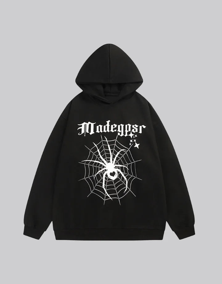 Techwear Black Spider Hoodie