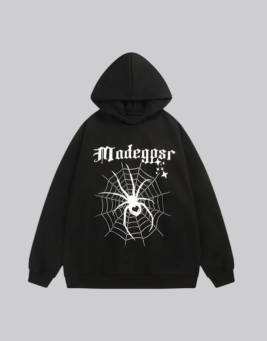 Techwear Black Spider Hoodie
