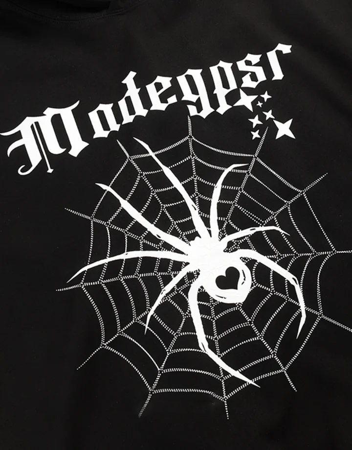 Techwear Black Spider Hoodie