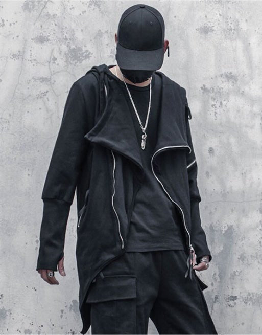 Black Techwear Hoodie