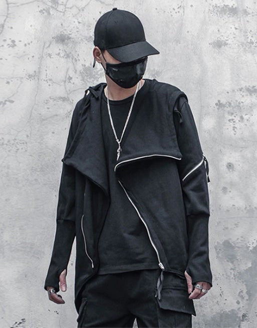 Black Techwear Hoodie