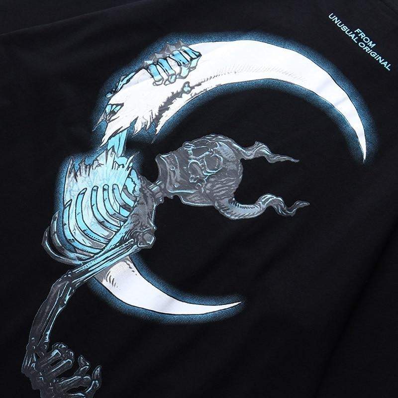 Techwear Blue Skull Shirt