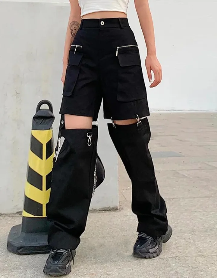 Techwear Convertible Cargo Pants Women