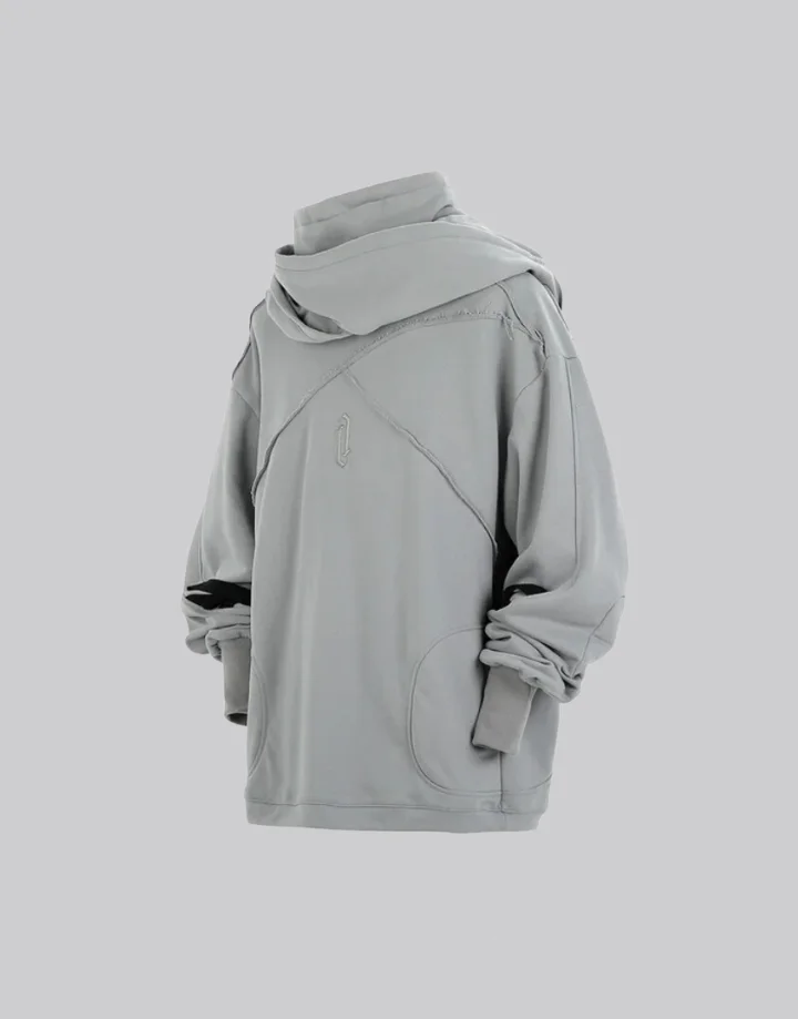 Techwear Cyberpunk Grey Hoodie