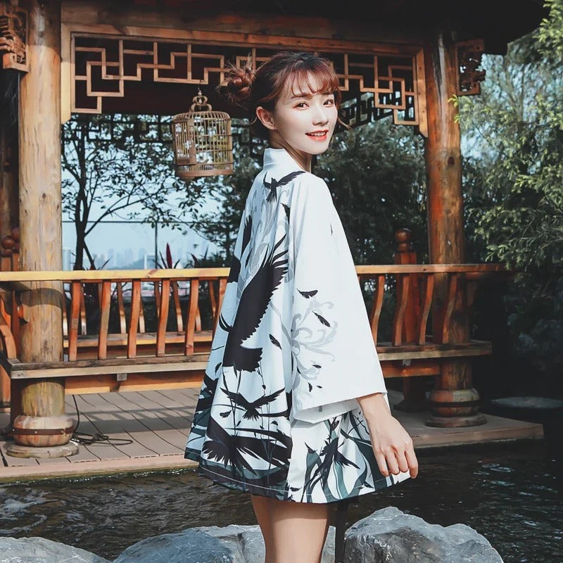 Techwear Kimono Women White