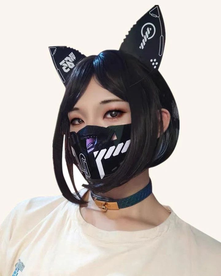 Techwear Cyberpunk Ears And Mask