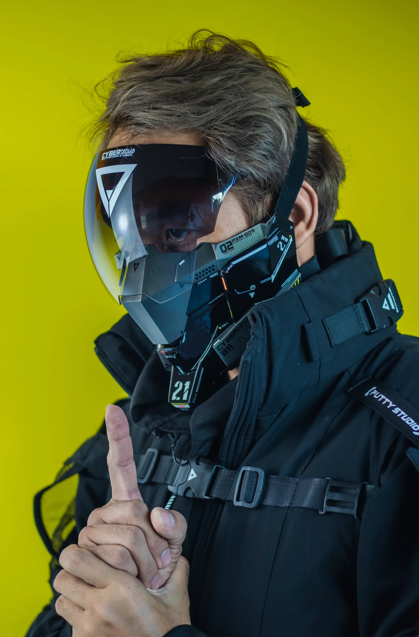 Techwear Gray Cyberpunk Mask
