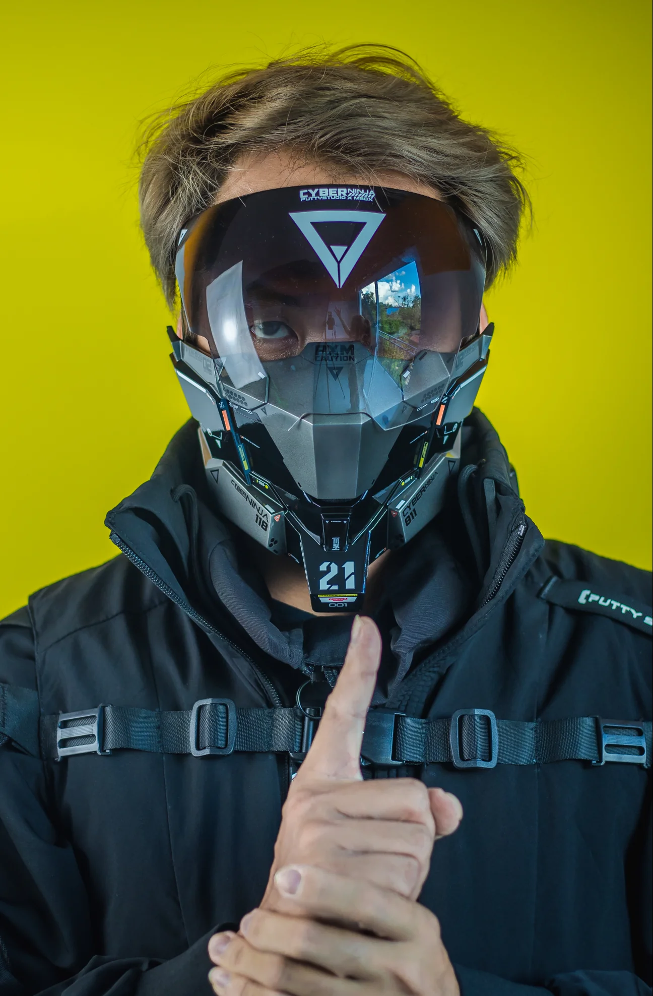 Techwear Gray Cyberpunk Mask