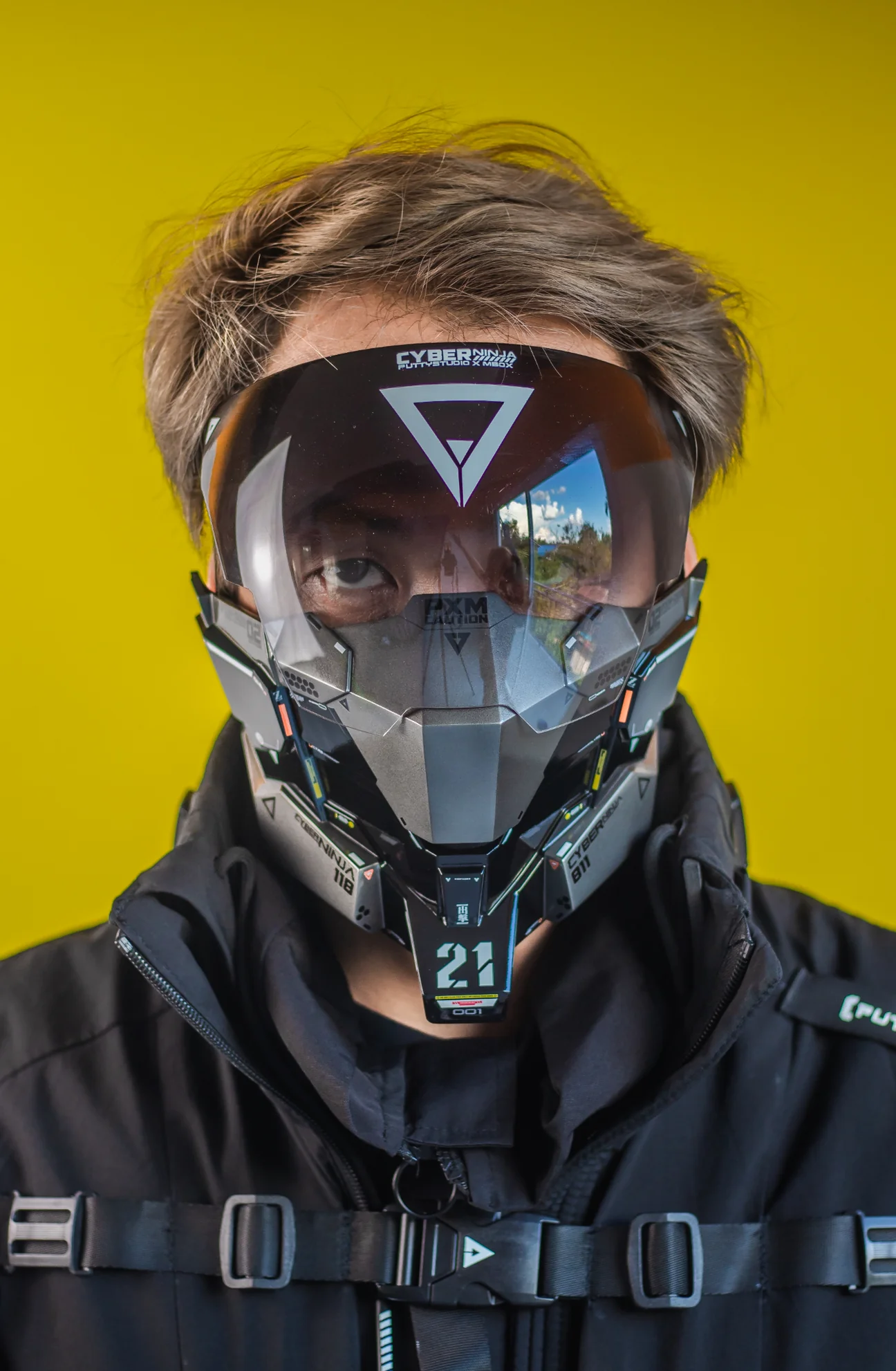 Techwear Gray Cyberpunk Mask
