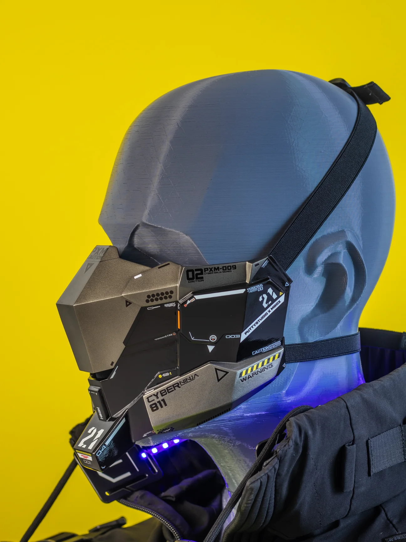 Techwear Gray Cyberpunk Mask