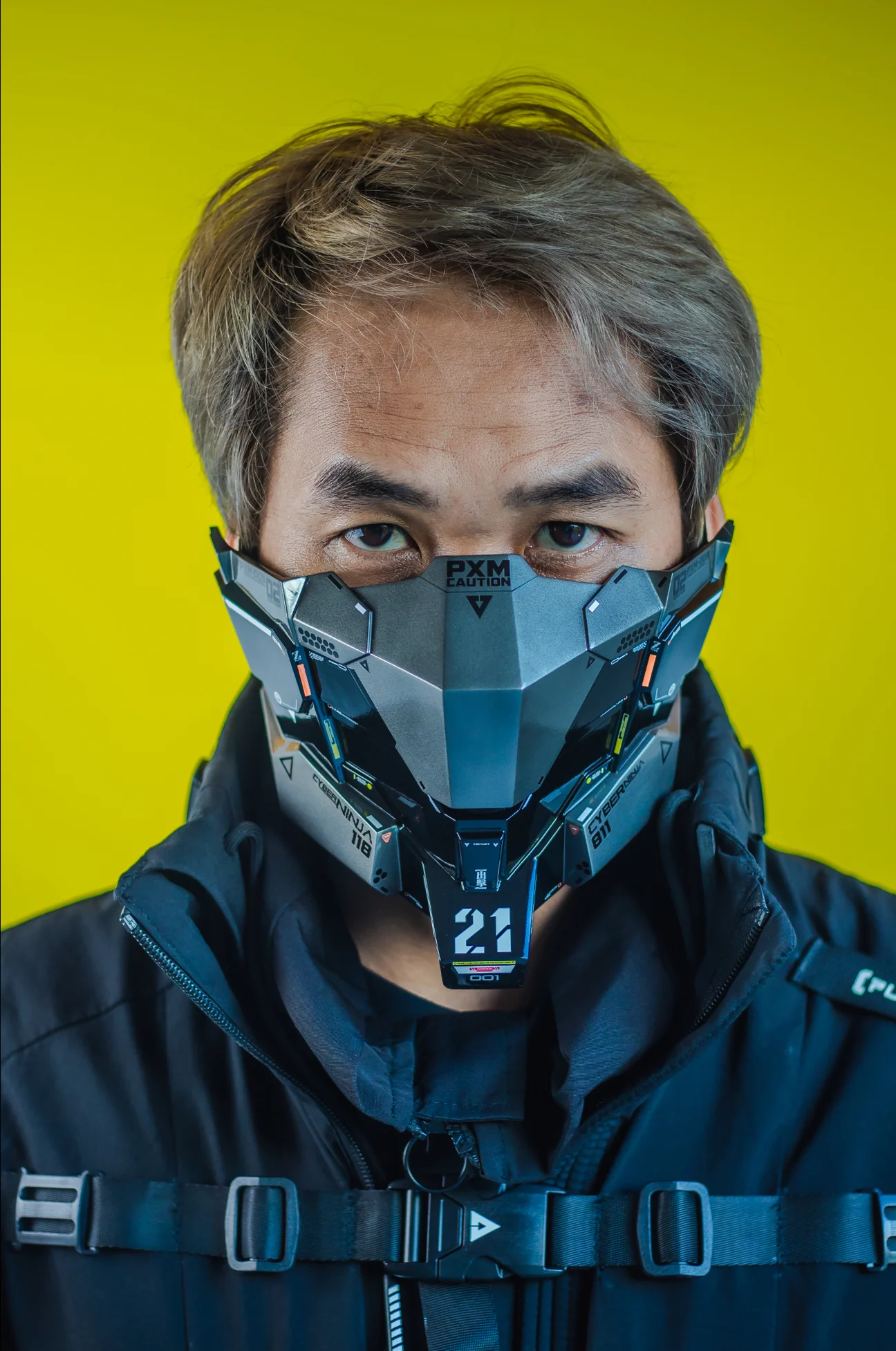 Techwear Gray Cyberpunk Mask
