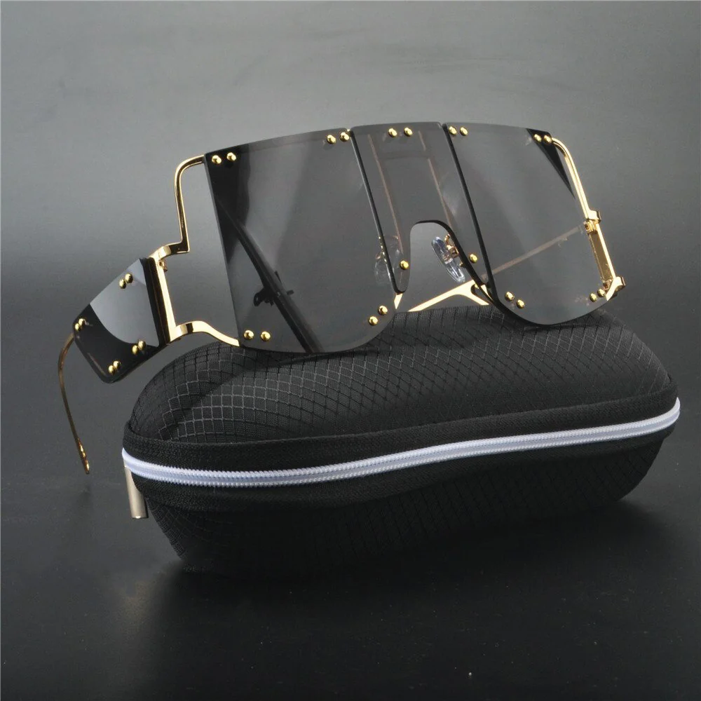 Techwear Oversized Mirror Sunglasses