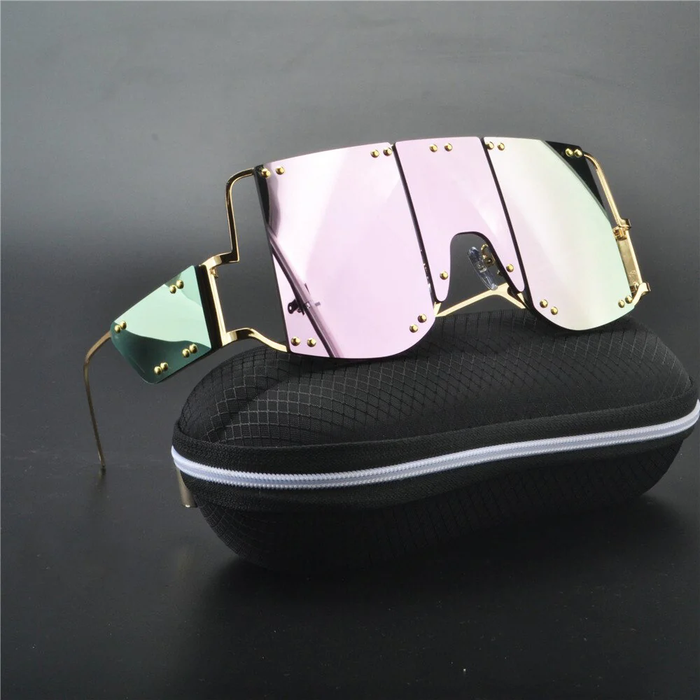 Techwear Oversized Mirror Sunglasses