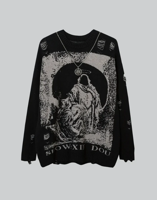Techwear Ripped Sweater