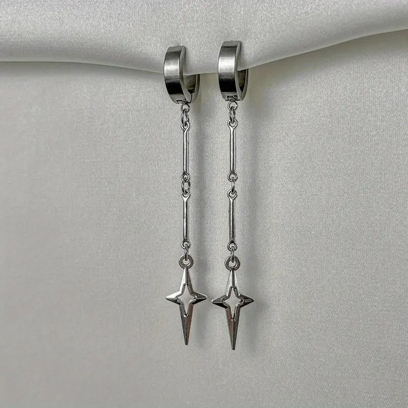 Techwear Star Drop Earrings