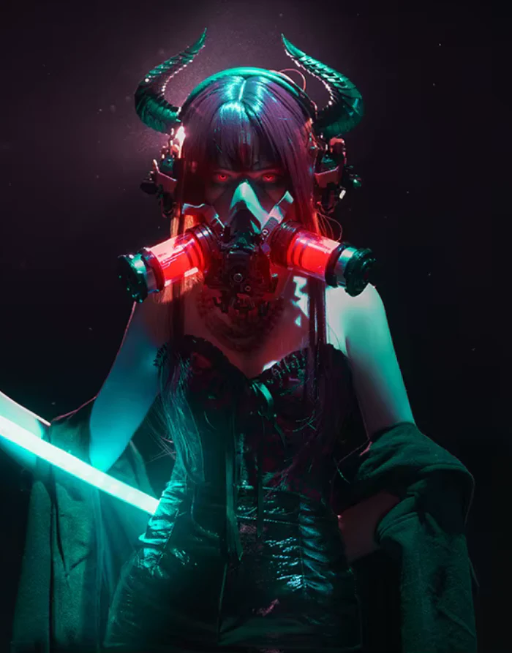 Techwear Cyberpunk Gas Mask Tubes