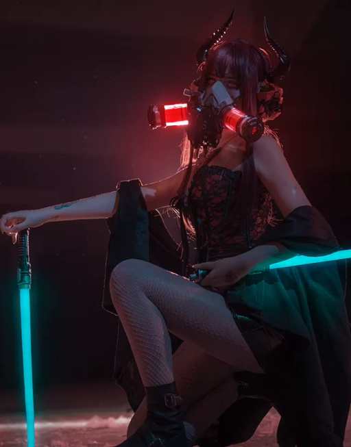 Techwear Cyberpunk Gas Mask Tubes