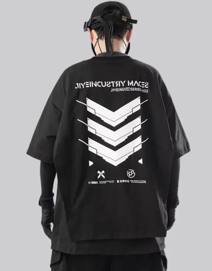 Techwear Cyberpunk Graphic Tee