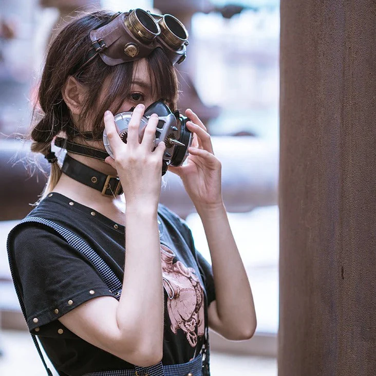 Techwear Steampunk Gas Mask