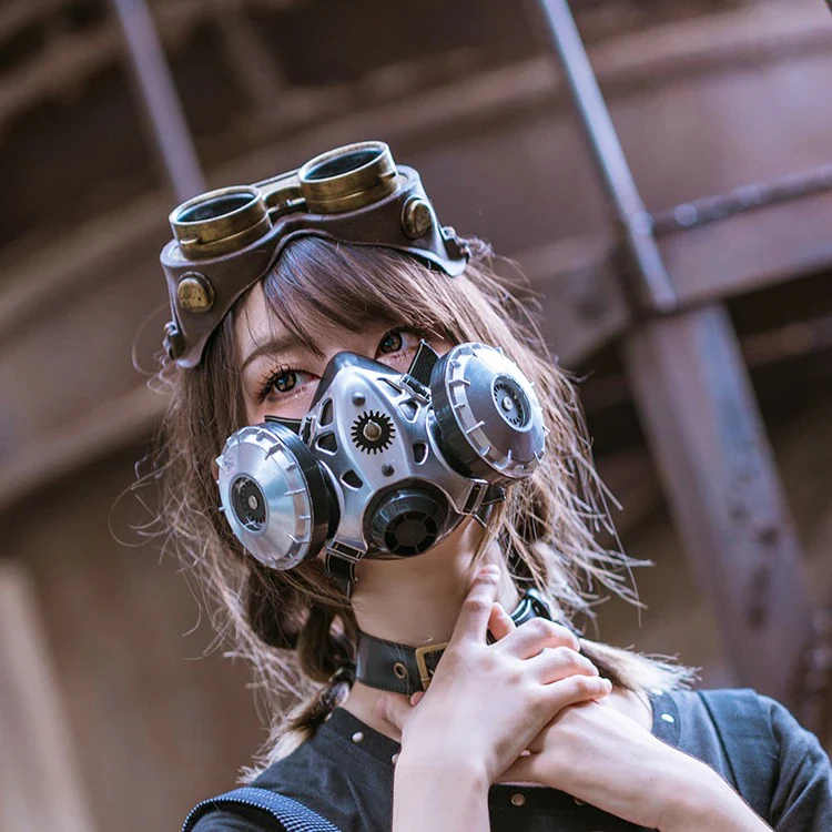 Techwear Steampunk Gas Mask