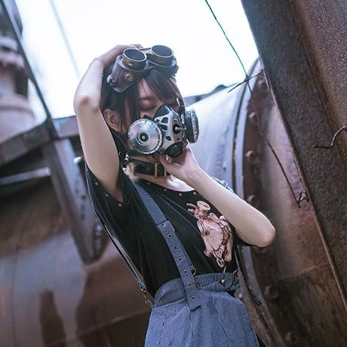 Techwear Steampunk Gas Mask