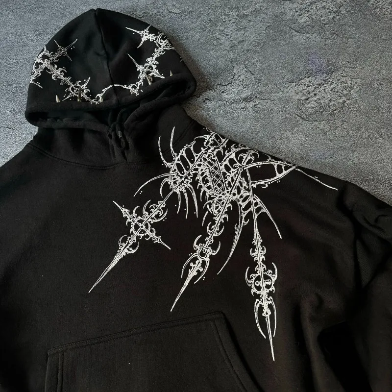 Techwear Oversized Goth Hoodie