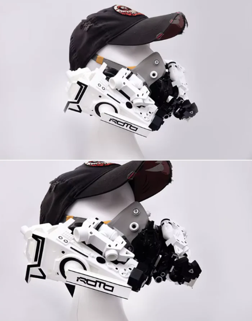 Techwear White Cyberpunk Mask