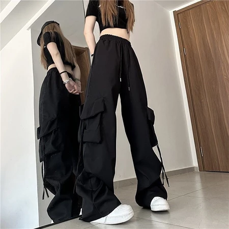 Techwear Loose Drawstring Cargo Pants