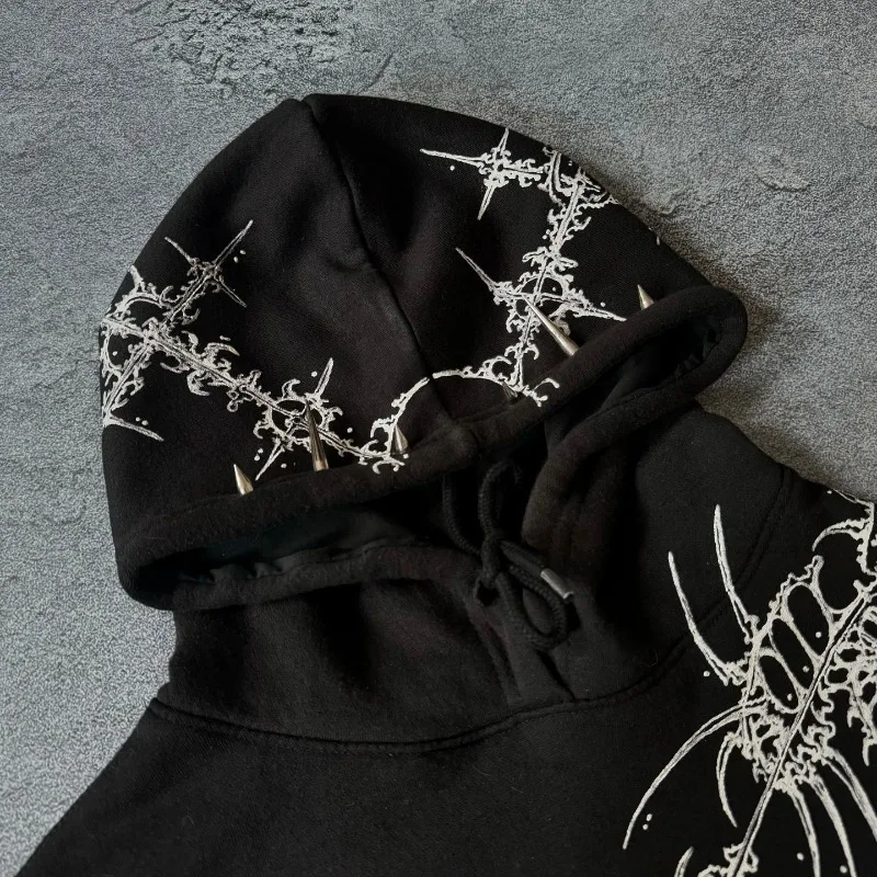 Techwear Oversized Goth Hoodie