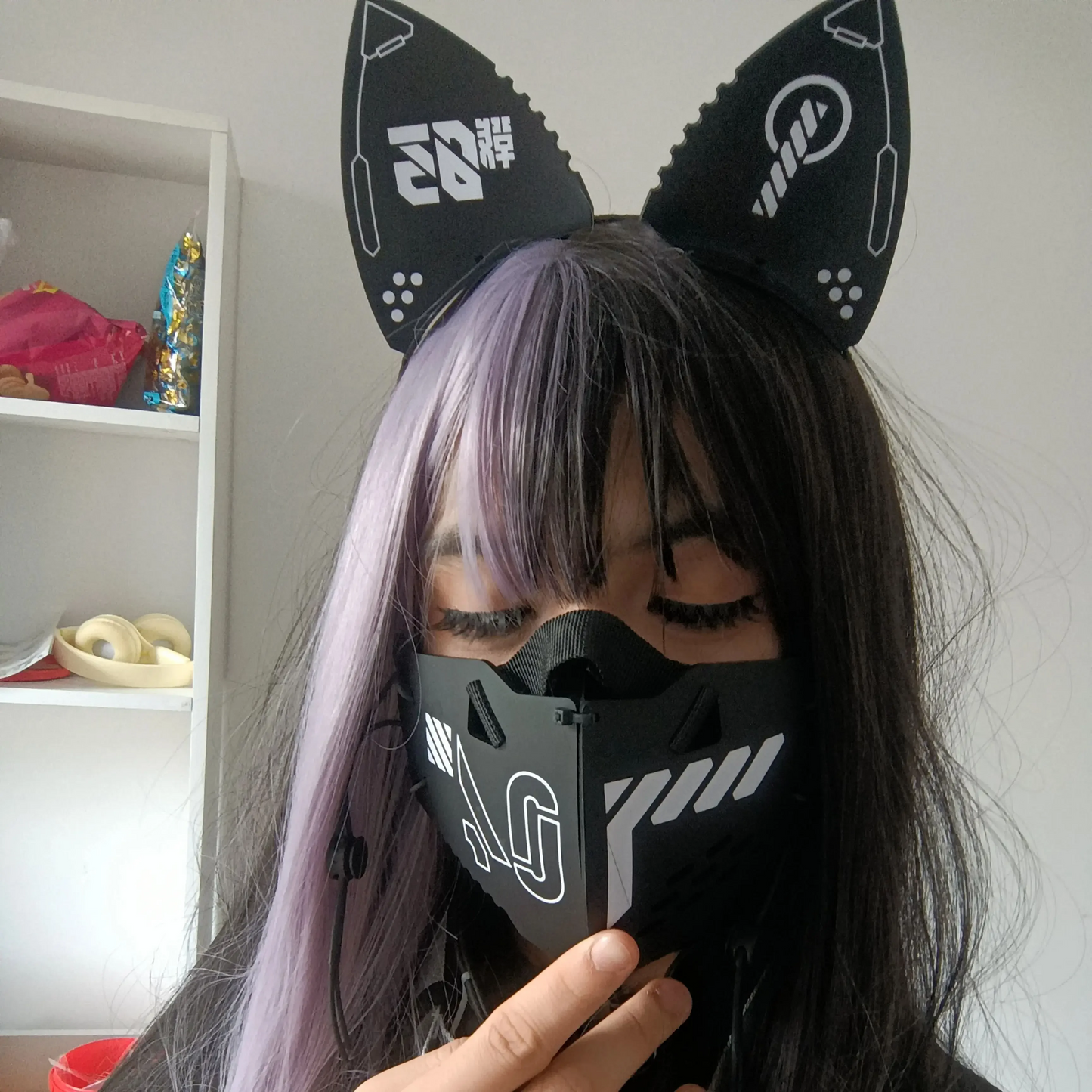 Techwear Cyberpunk Ears And Mask