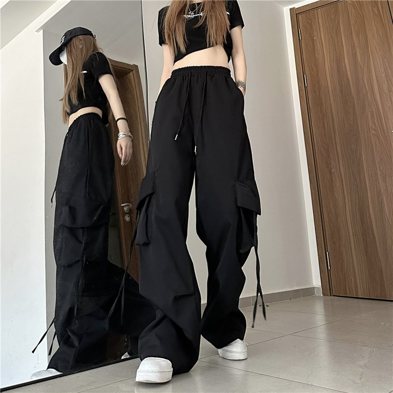 Techwear Loose Drawstring Cargo Pants