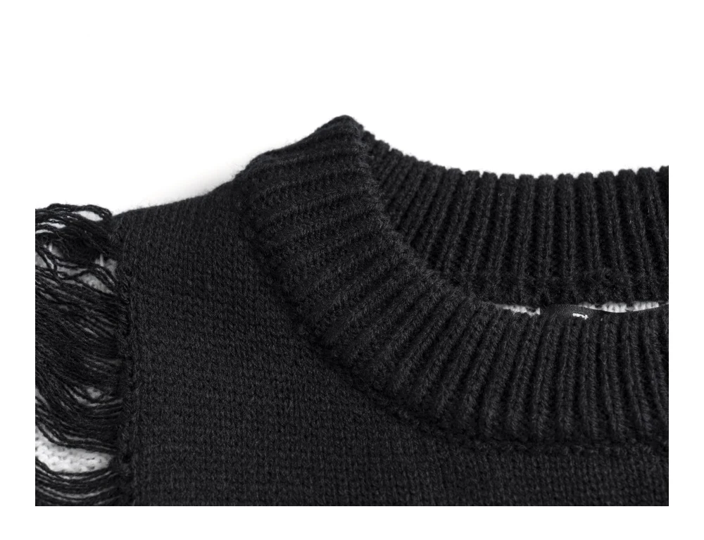 Techwear Vintage Ripped Sweater