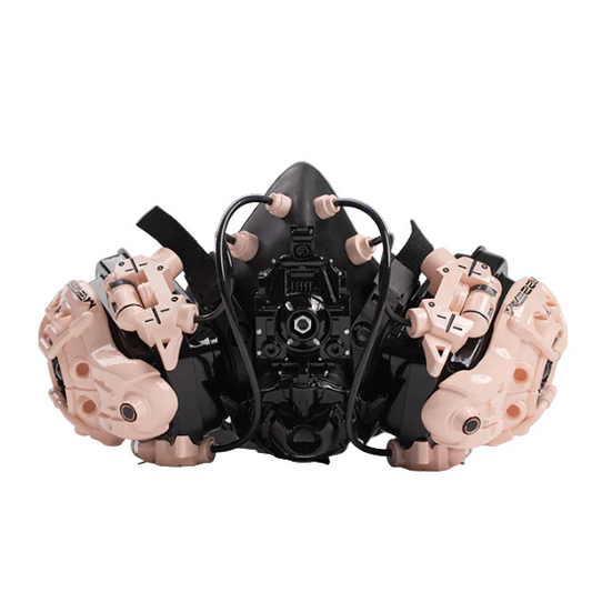 Techwear Beige Cyberpunk Mask