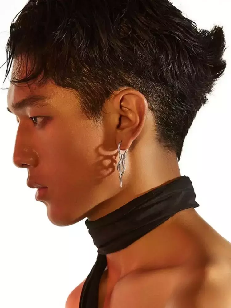 Techwear Flame Earrings