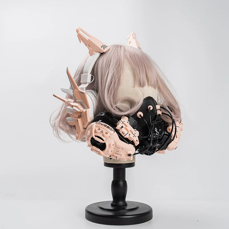 Techwear Beige Cyberpunk Mask
