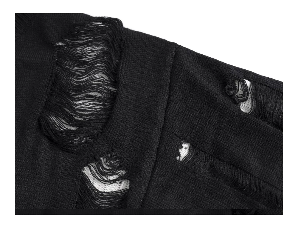 Techwear Vintage Ripped Sweater