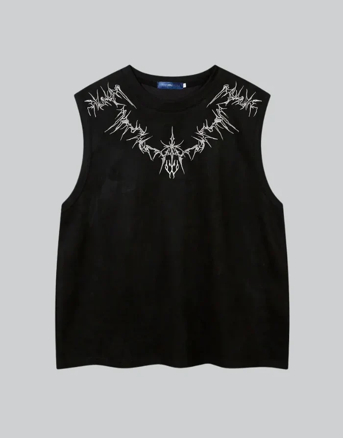 Techwear Gothic Sleeveless Shirt