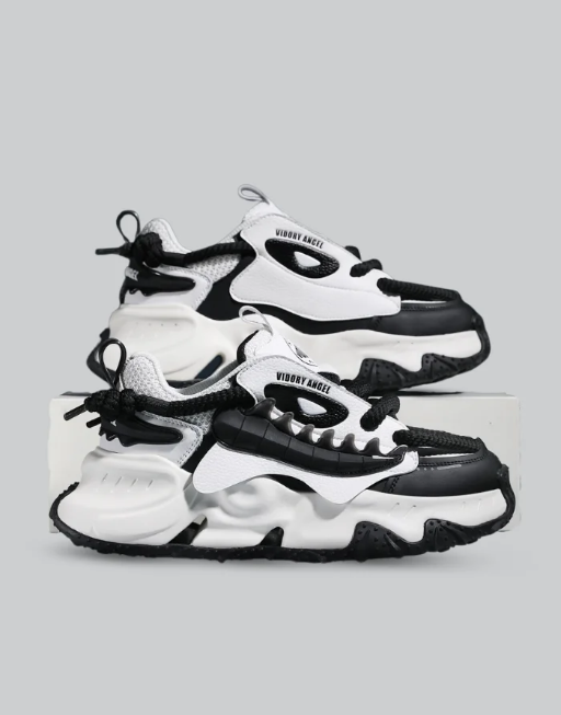 Techwear Black And White Shoes