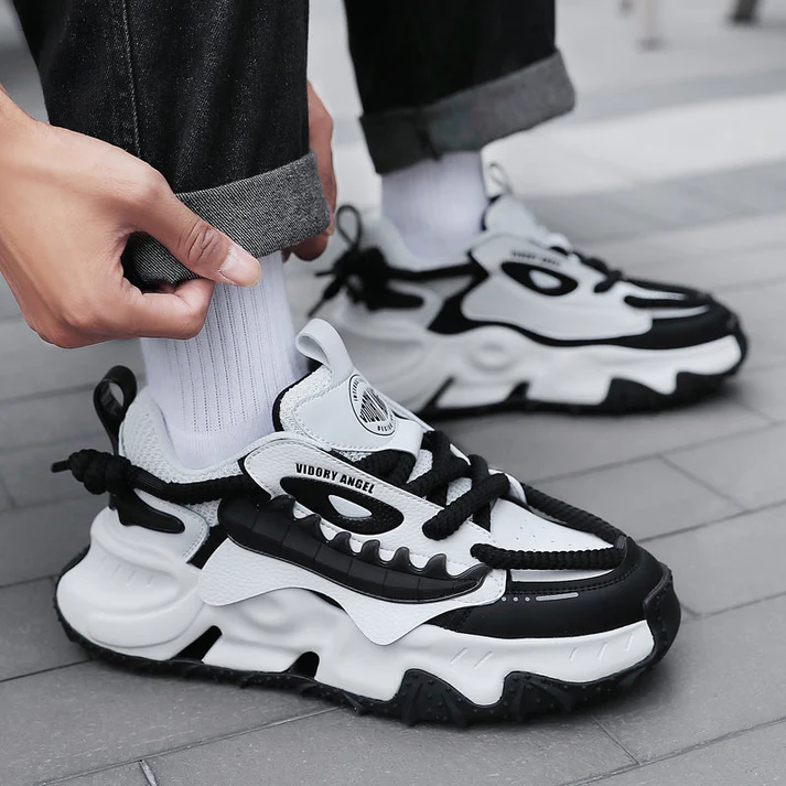 Techwear Black And White Shoes