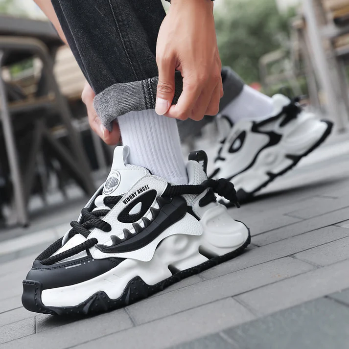 Techwear Black And White Shoes