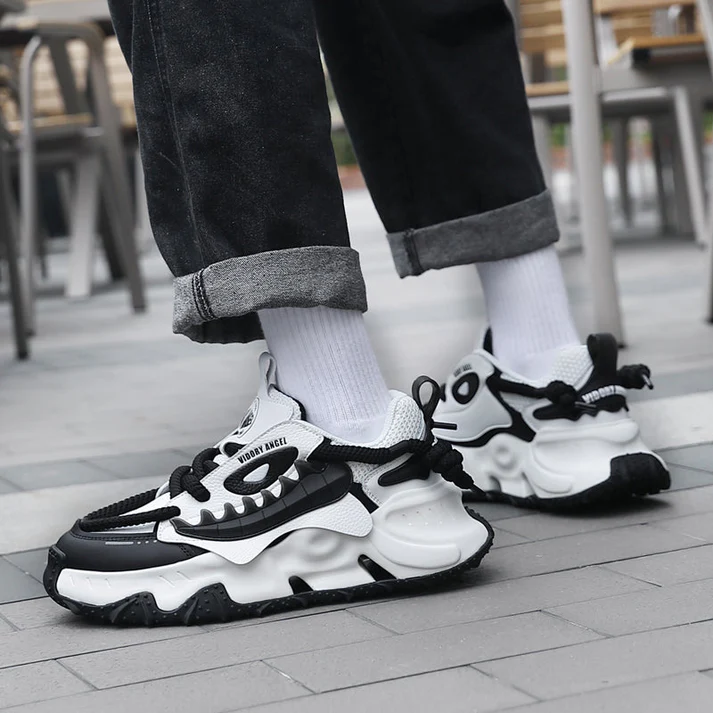 Techwear Black And White Shoes