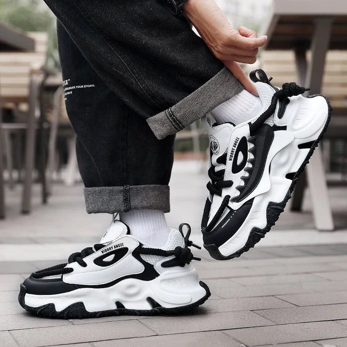 Techwear Black And White Shoes